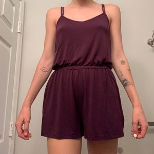 purple romper with pockets !!!